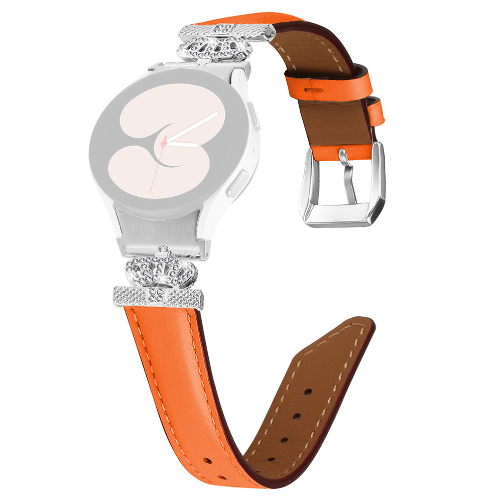 Wristband for Samsung Galaxy Watch6 40mm 44mm Watch6 Classic 43mm 47mm Rhinestone Crown Connector Watch Strap with Silver Buckle Wristband for Samsung Galaxy Watch6 40mm 44mm Watch6 Classic 43mm 47mm Rhinestone Crown Connector Watch Strap with Silver Buckle